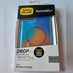 iPhone 14 Plus - Otterbox Symmetry+ Series Case for MagSafe (BLUE & ORANGE LAVA)